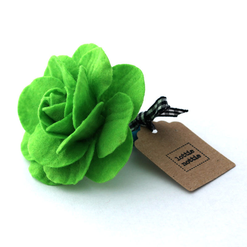 Green Felt Flower Hair Band