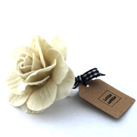 Cream felt flower hair band