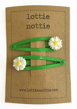 green daisy hair clip