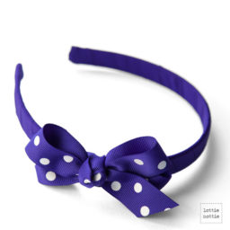 Purple Polka Dot Alice Band