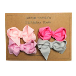 lottie nottie's Twisted Birthday Bows (Pinks)